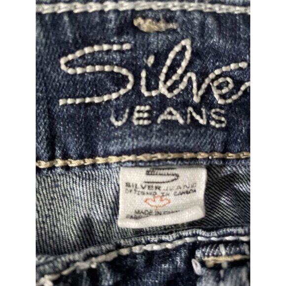 Silver Jeans Co. Womens Suki Capri Bootcut Jeans Size W29 Distressed Denim - Picture 5 of 14